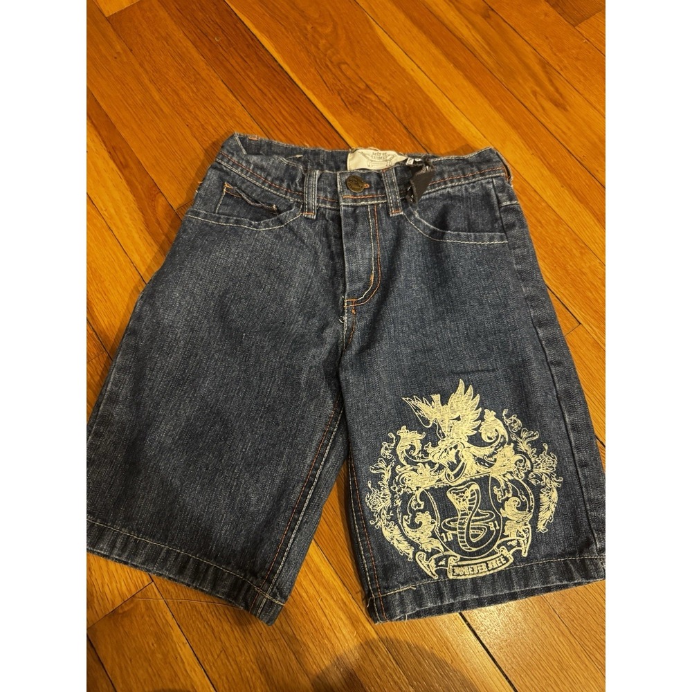 Vintage Sons Of Anarchy Boys Size 4 Knee Length Shorts Y2K Biker Snake Graphic